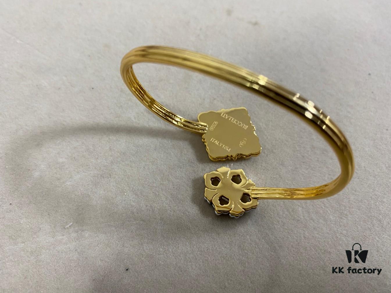 Buccellati Open Bangle Bracelet with CNC Design