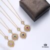 Buccellati lacework mesh openwork bicolor rose gold + white gold, yellow gold + white gold necklace