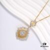 Buccellati lacework mesh openwork bicolor rose gold + white gold, yellow gold + white gold necklace