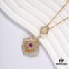 Buccellati lacework mesh openwork bicolor rose gold + white gold, yellow gold + white gold necklace