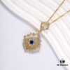 Buccellati lacework mesh openwork bicolor rose gold + white gold, yellow gold + white gold necklace