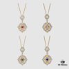 Buccellati lacework mesh openwork bicolor rose gold + white gold, yellow gold + white gold necklace