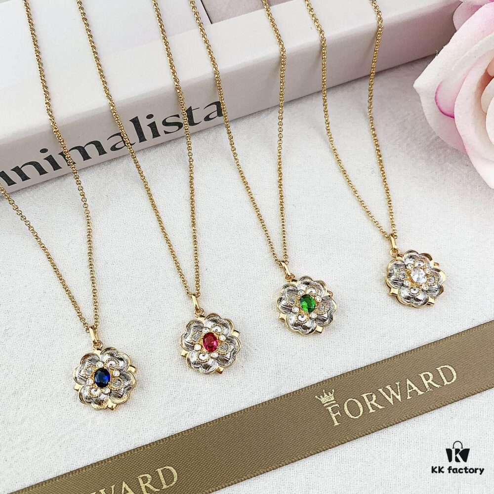 Buccellati Angel Vintage Court-style Diamond-set Filigree Necklace in Two-tone Rose Gold and White Gold, Yellow Gold and White Gold