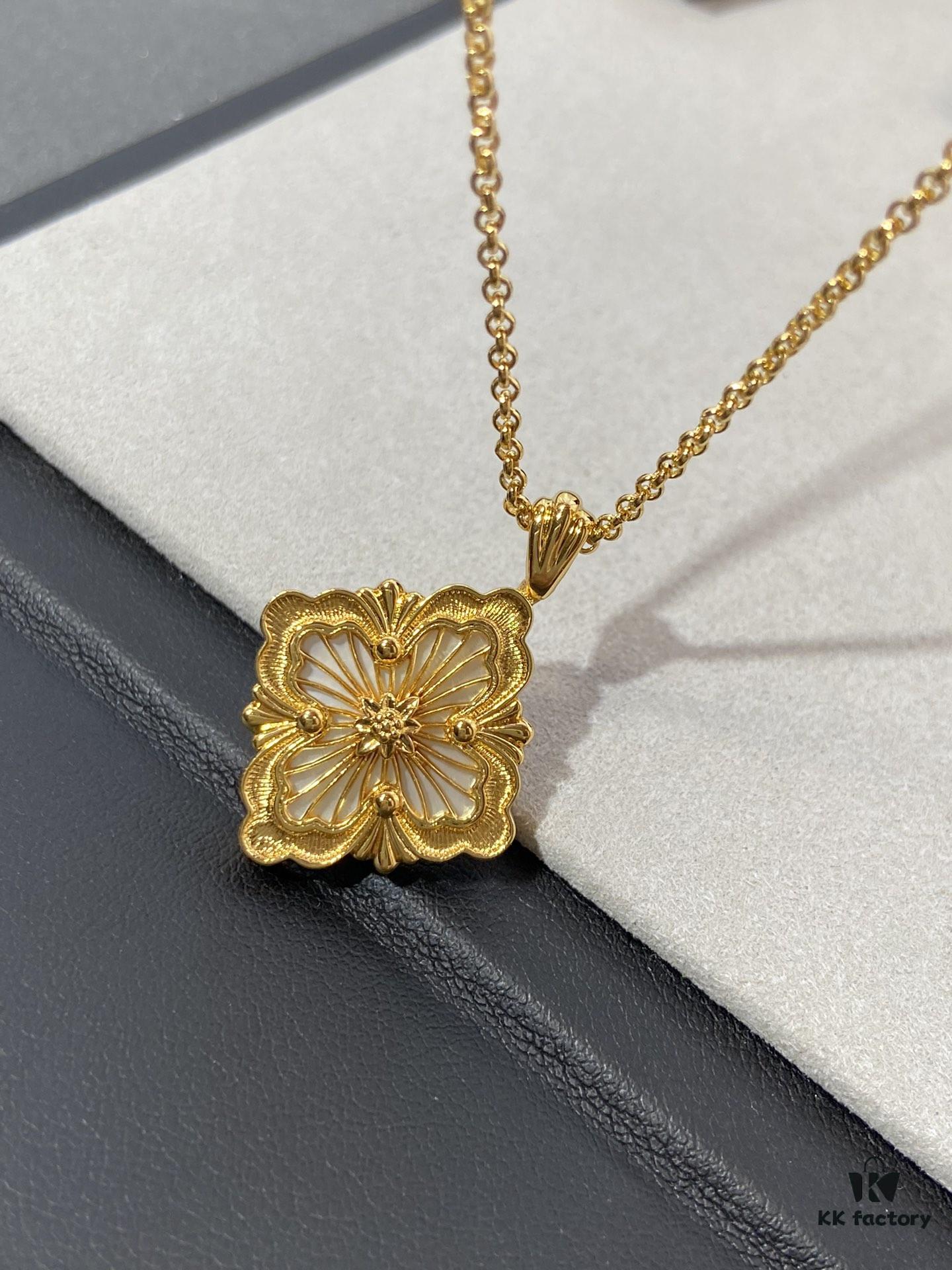 Hand-Pulled Gold Wire with Enamel and White Mother-of-Pearl Inlay Jewelry