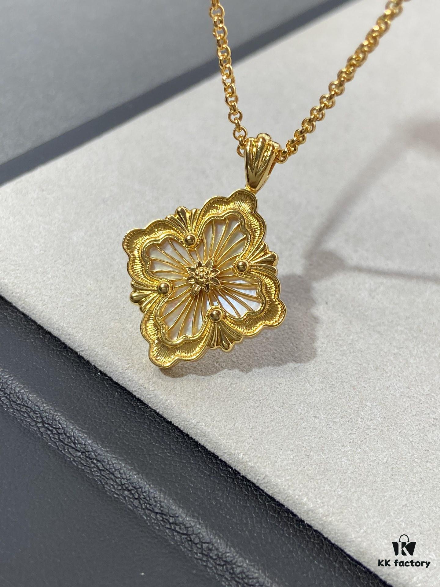 Hand-Pulled Gold Wire with Enamel and White Mother-of-Pearl Inlay Jewelry