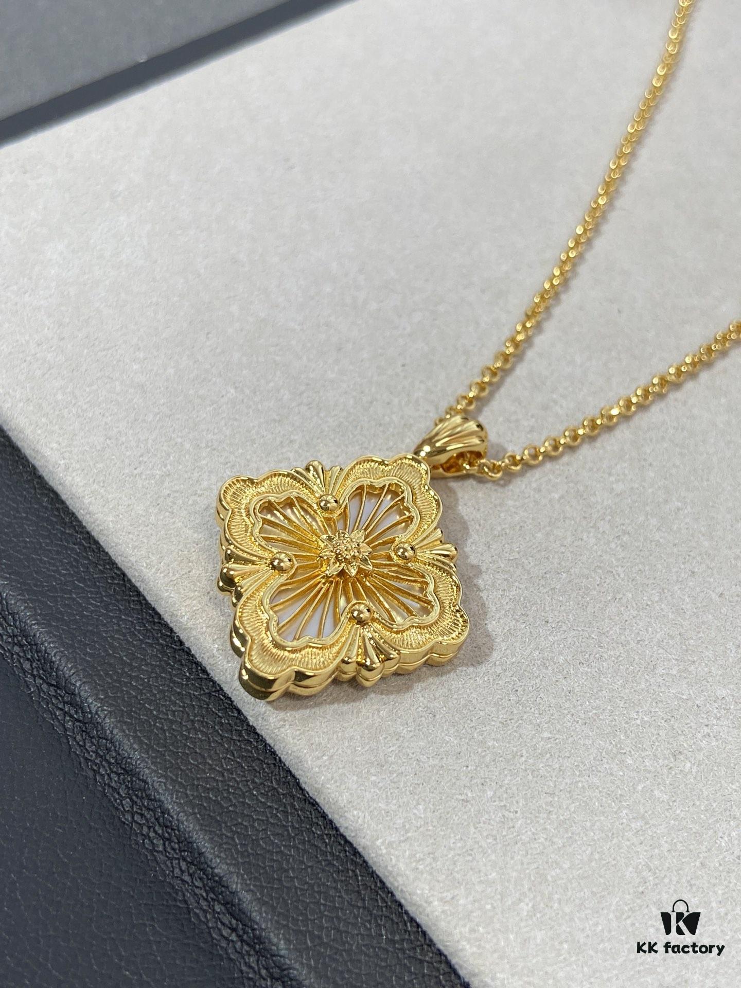 Hand-Pulled Gold Wire with Enamel and White Mother-of-Pearl Inlay Jewelry