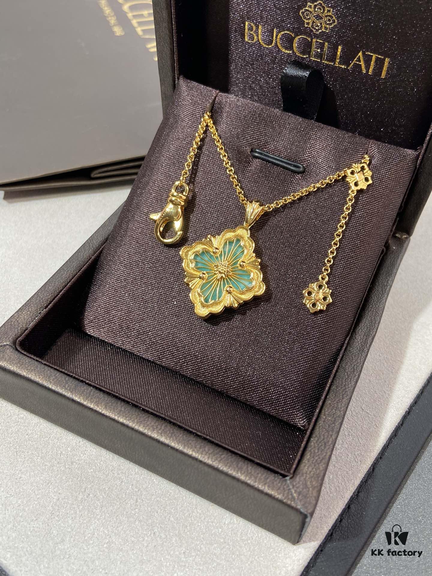 Handcrafted Gold Wire Inlaid with Tianhe Stone and Enamel, V-Gold Plated 22K Gold Hollow Design