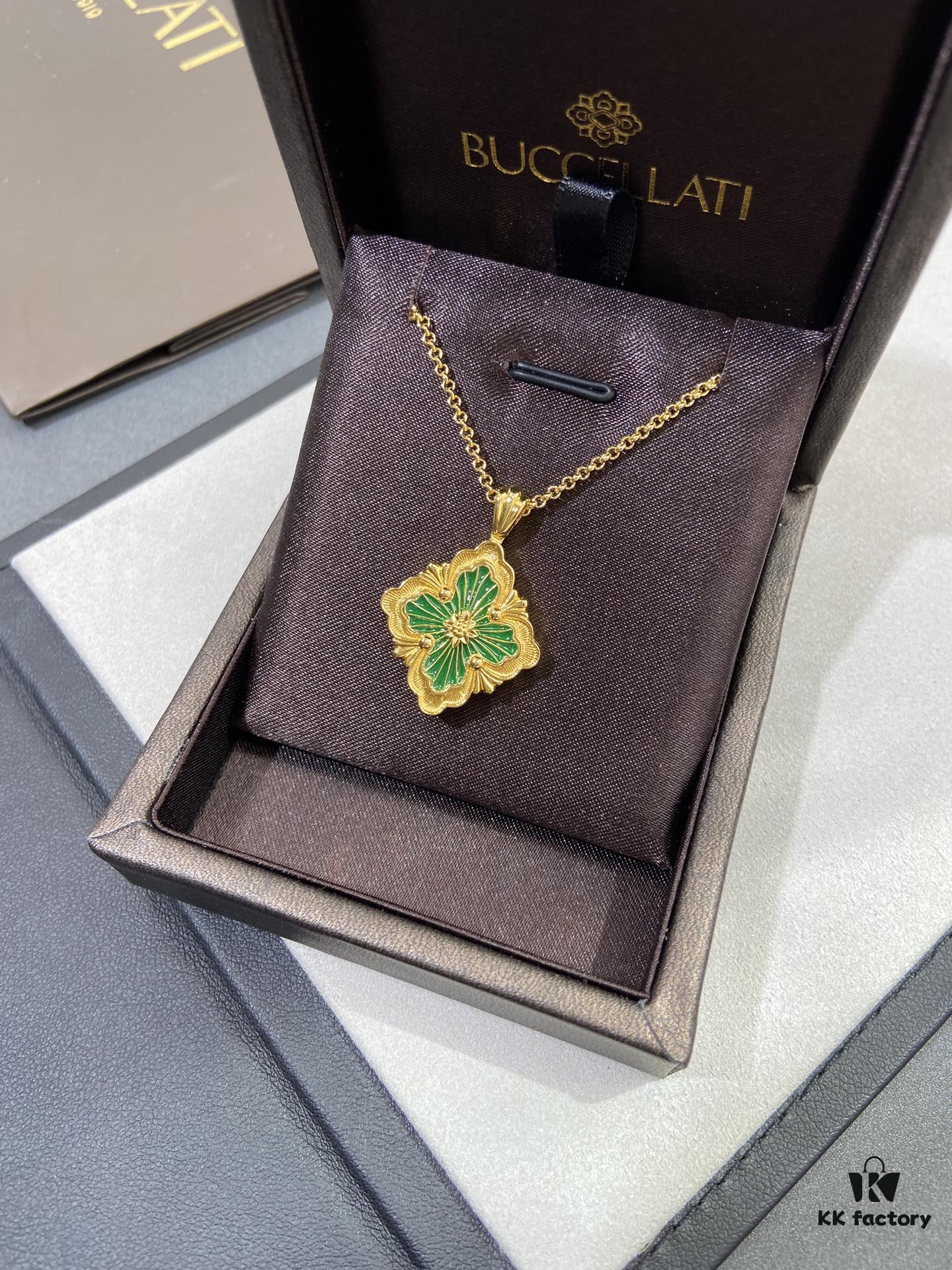 Green Enamel Buccellati Opera Necklace