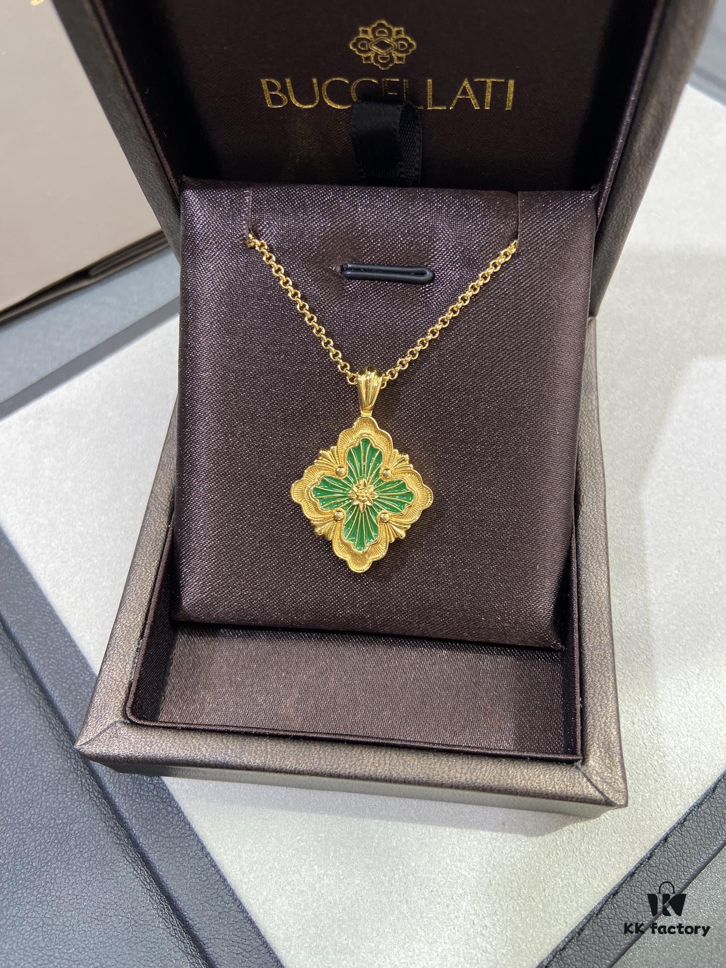 Green Enamel Buccellati Opera Necklace