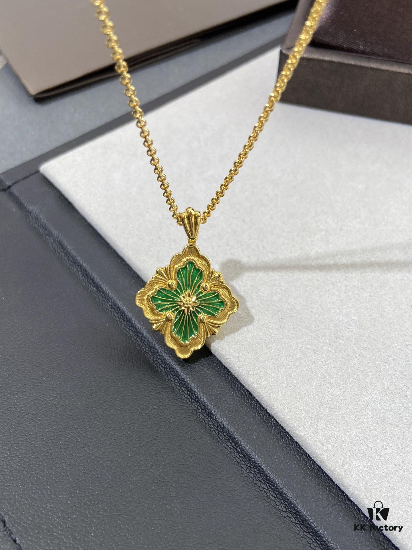 Green Enamel Buccellati Opera Necklace
