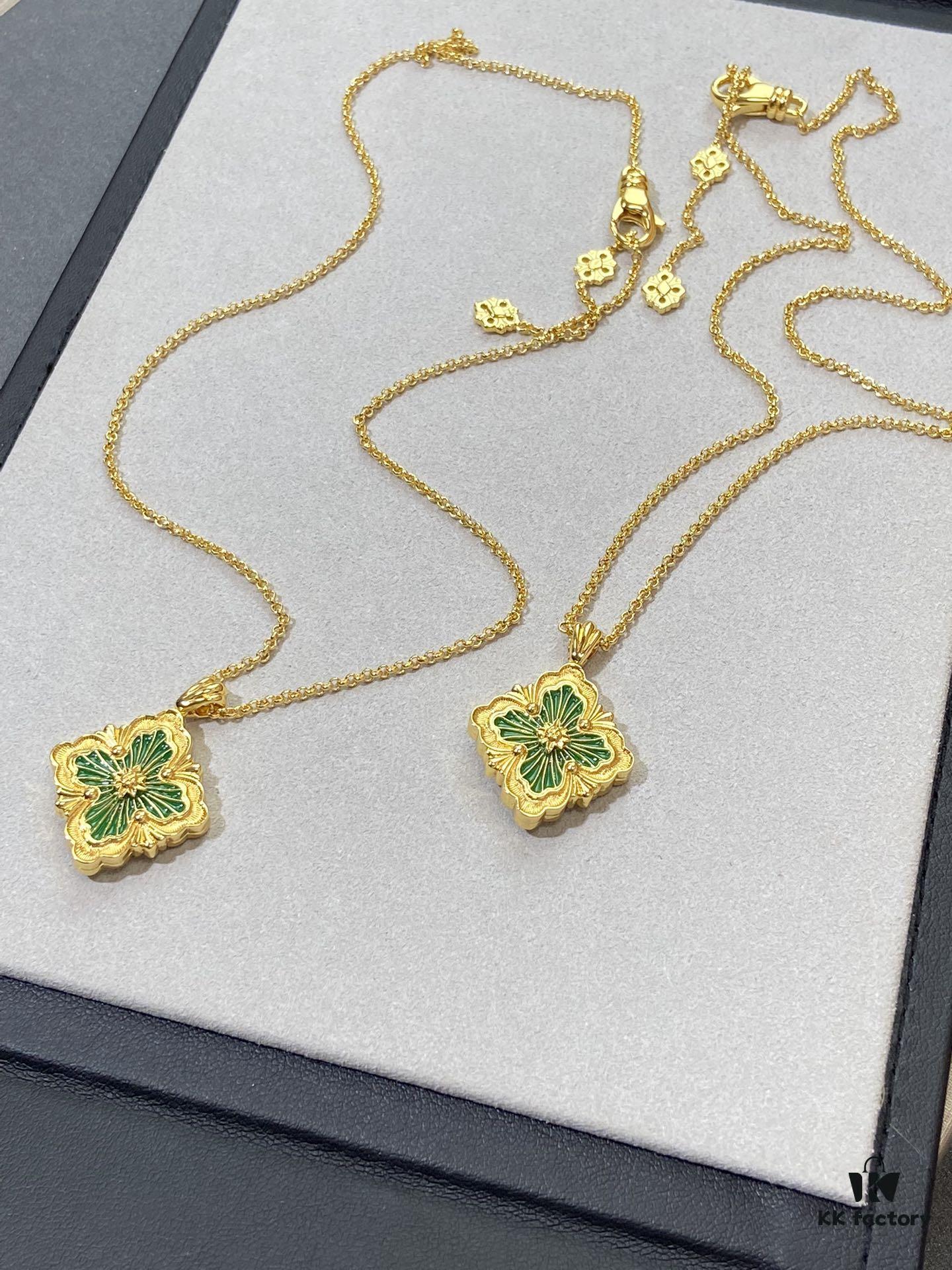Green Enamel Buccellati Opera Necklace