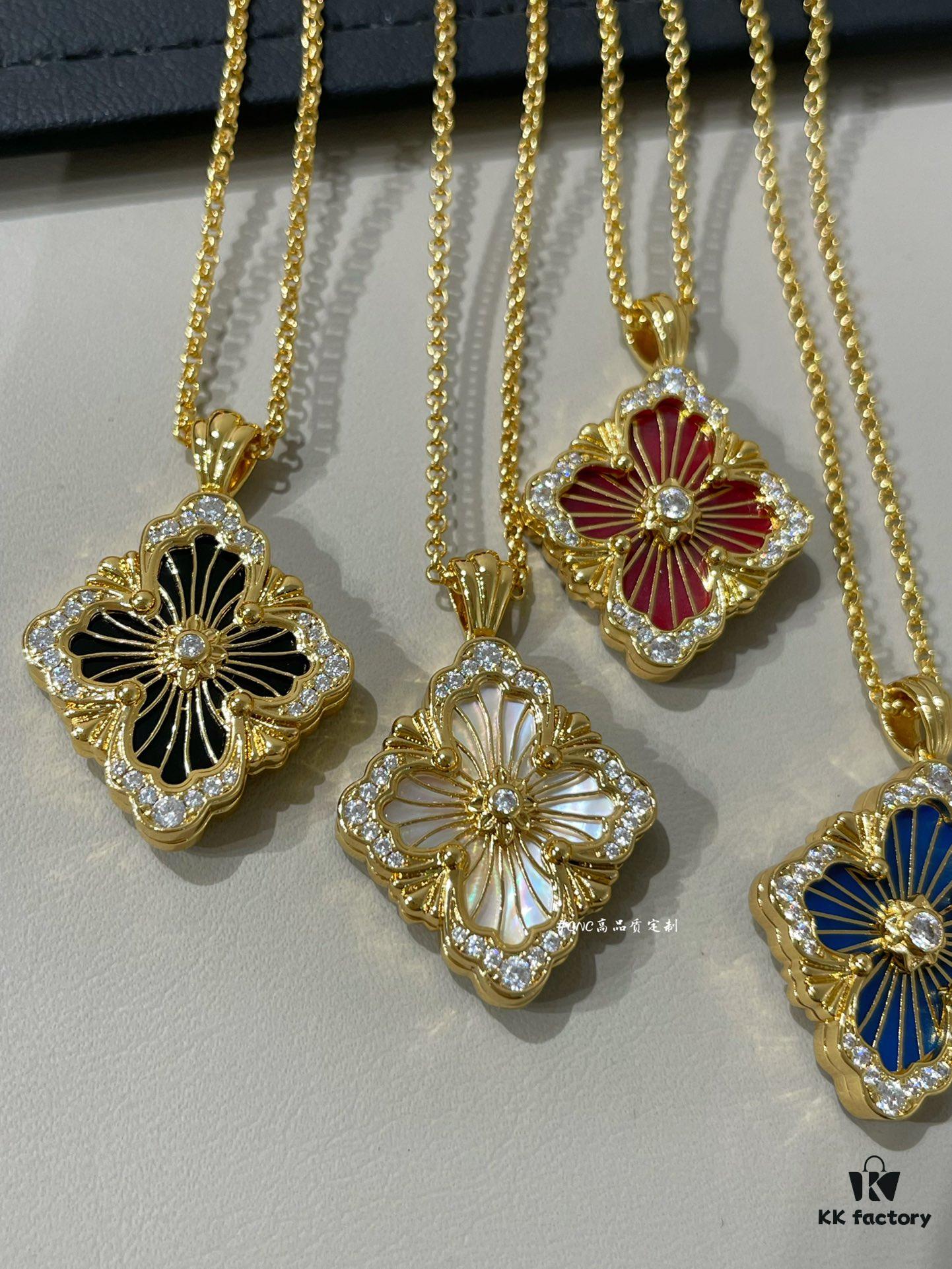 Buccellati Opera Collection Necklace, Large Diamond-Paved Italian Jewelry Inspired by Renaissance Design