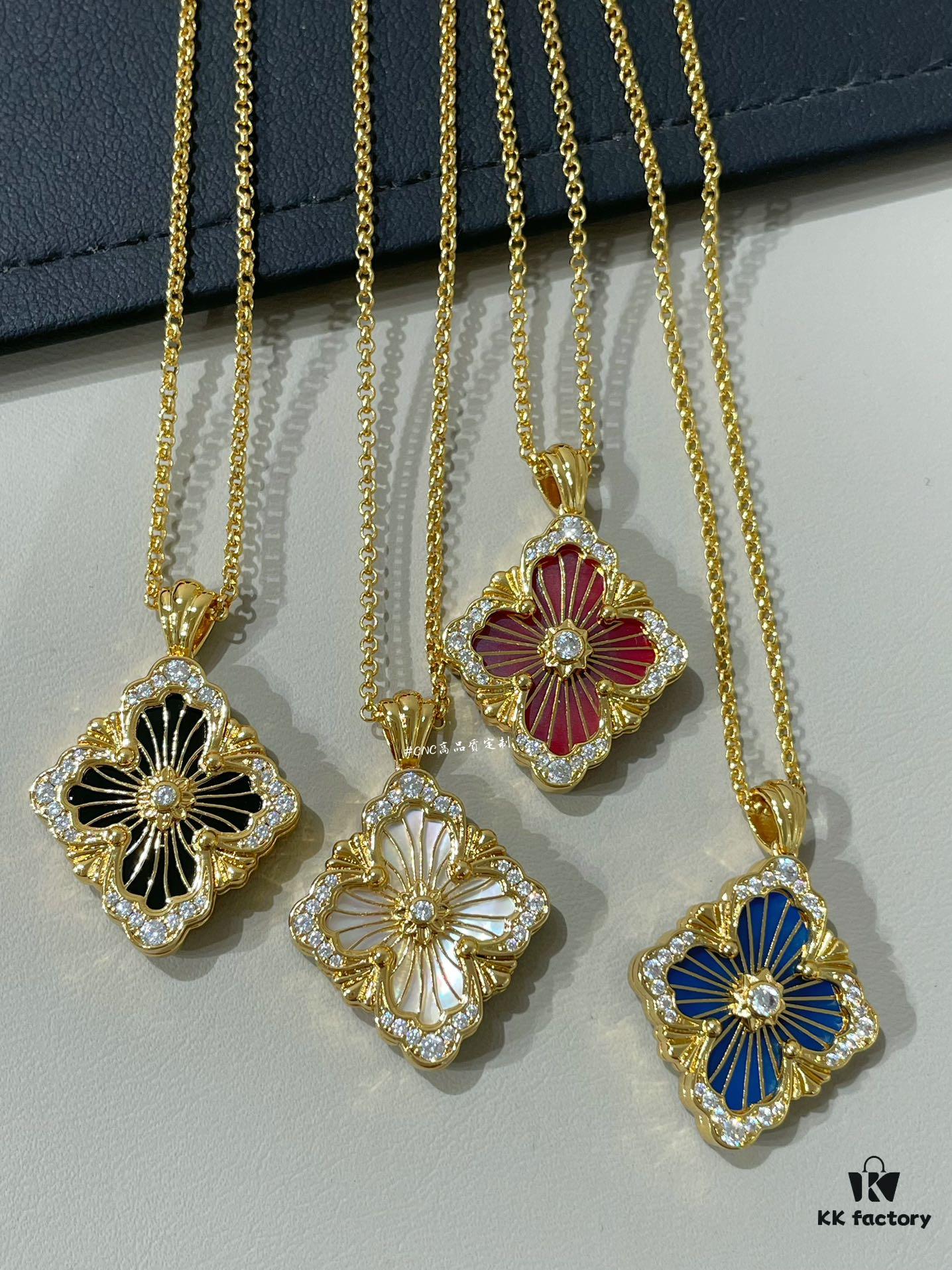 Buccellati Opera Collection Necklace, Large Diamond-Paved Italian Jewelry Inspired by Renaissance Design