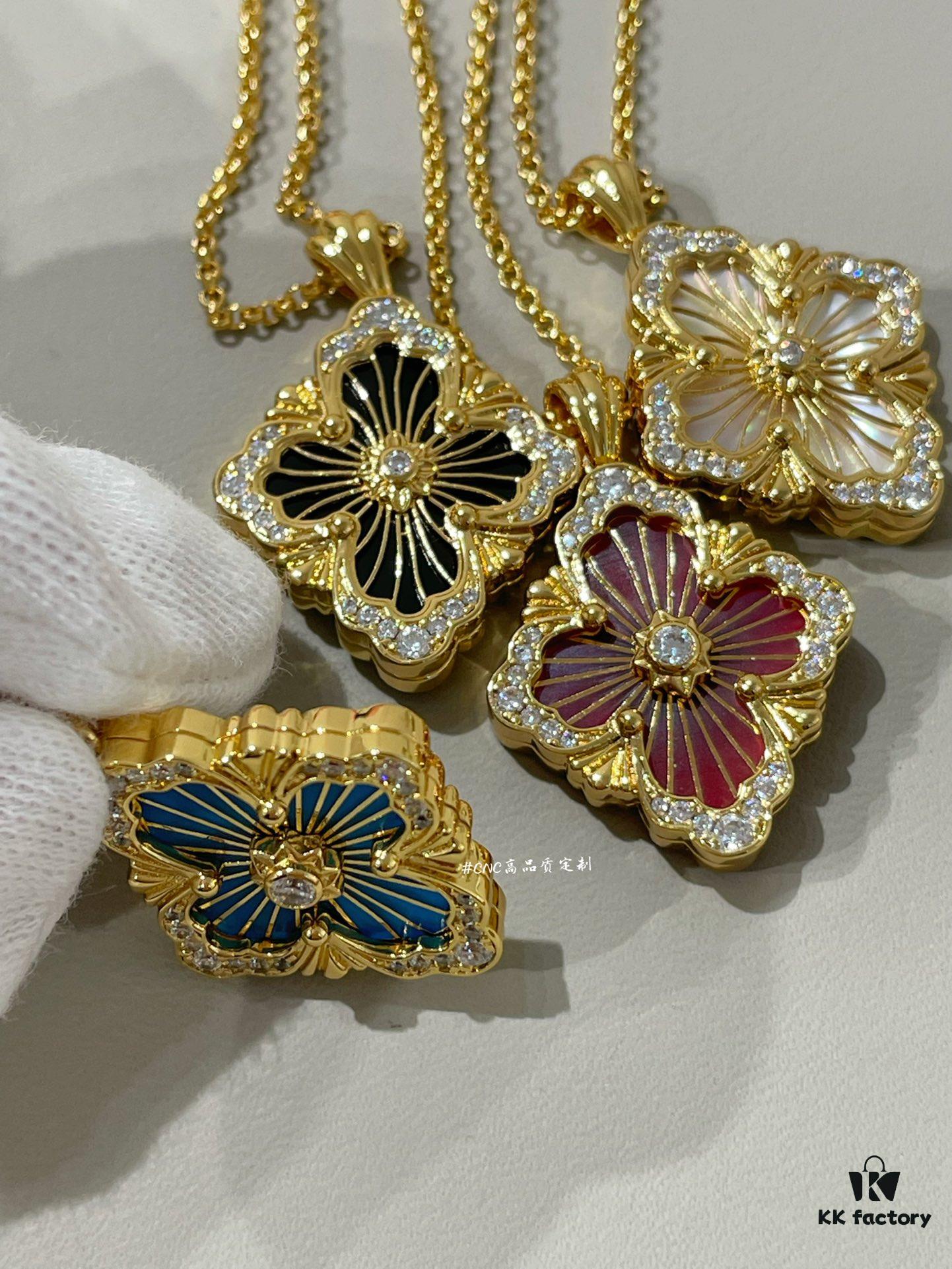 Buccellati Opera Collection Necklace, Large Diamond-Paved Italian Jewelry Inspired by Renaissance Design