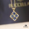 Buccellati Italian Luxury Jewelry Vintage Royal Style Diamond-Cut Clover Shell Agate Chalcedony Double-Sided Necklace V Gold Material 18K Thick Gold Plating Original Chain End Original Clasp High Quality