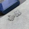 Harry Winston Diamond Links Full Diamond Clover Stud Earrings (White Diamonds)