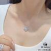 Harry Winston Diamond Links Full Diamond Clover Necklace (White Diamonds)