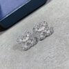 Harry Winston Diamond Links Full Diamond Clover Stud Earrings (White Diamonds)