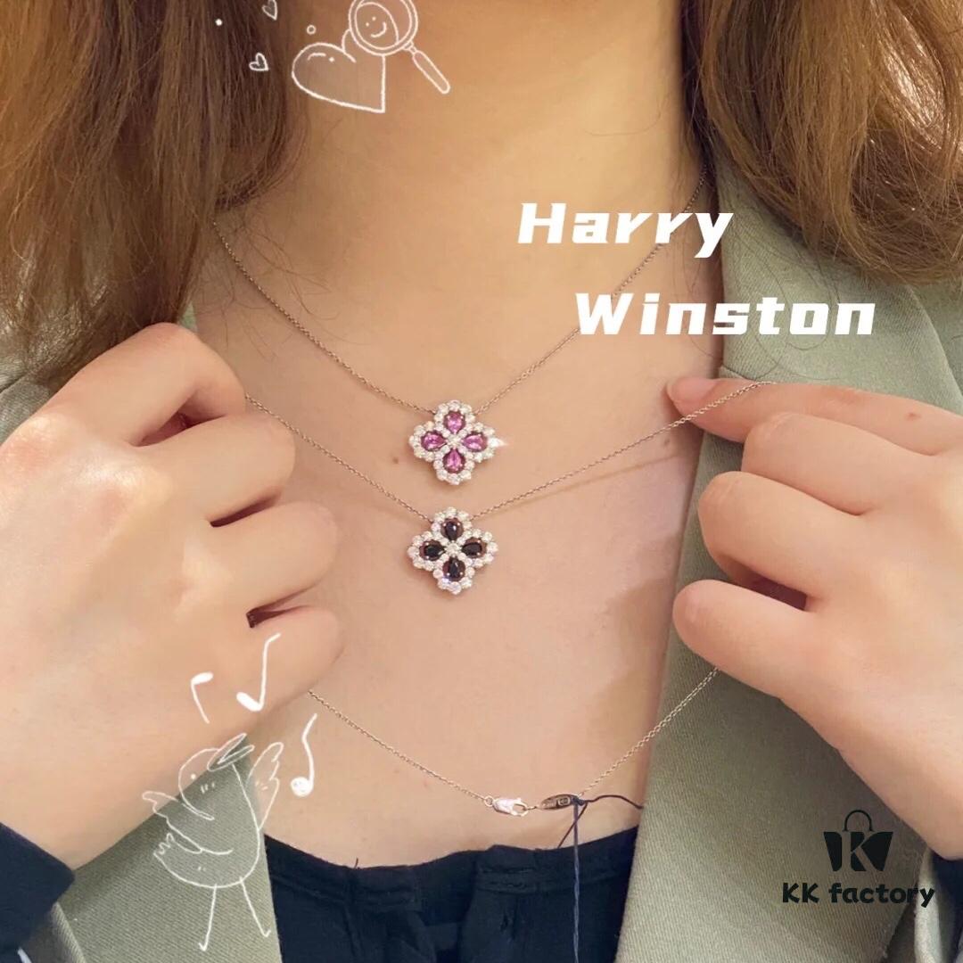 Pink Diamond Loop Necklace Wearing Reference