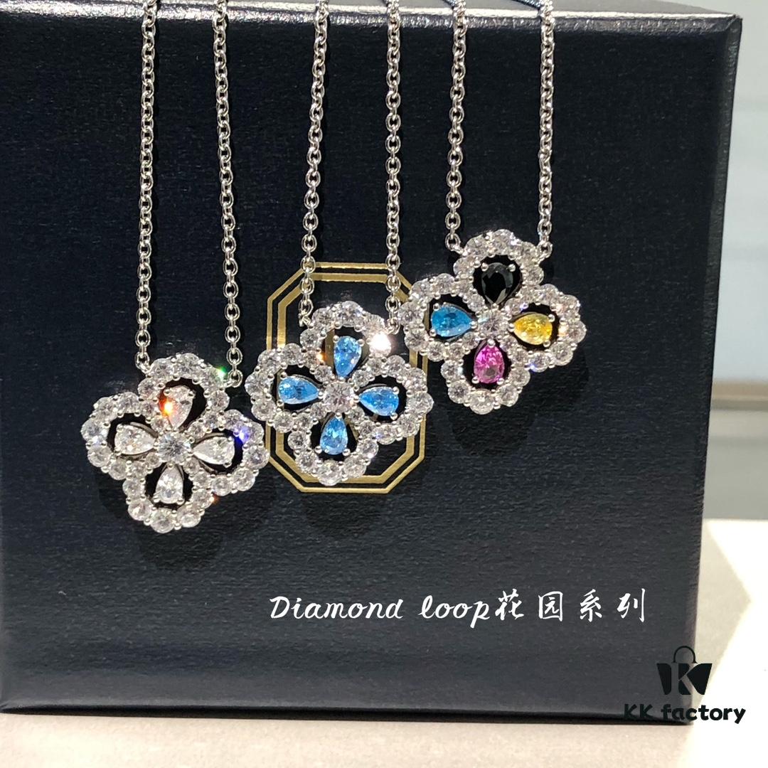 HW Diamond Loop Series Diamond Necklace, Three Colors Available