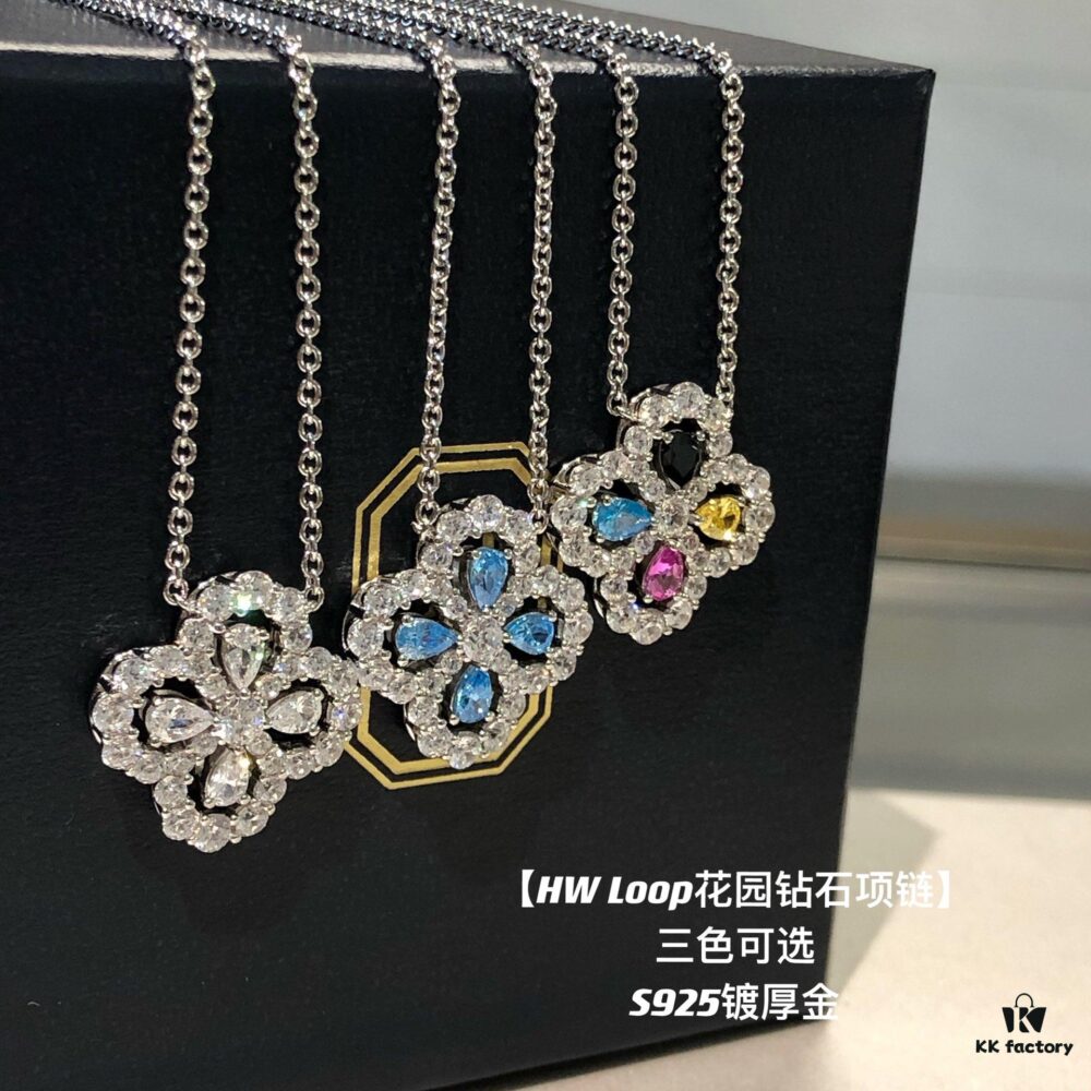 HW Diamond Loop Series Diamond Necklace, Three Colors Available