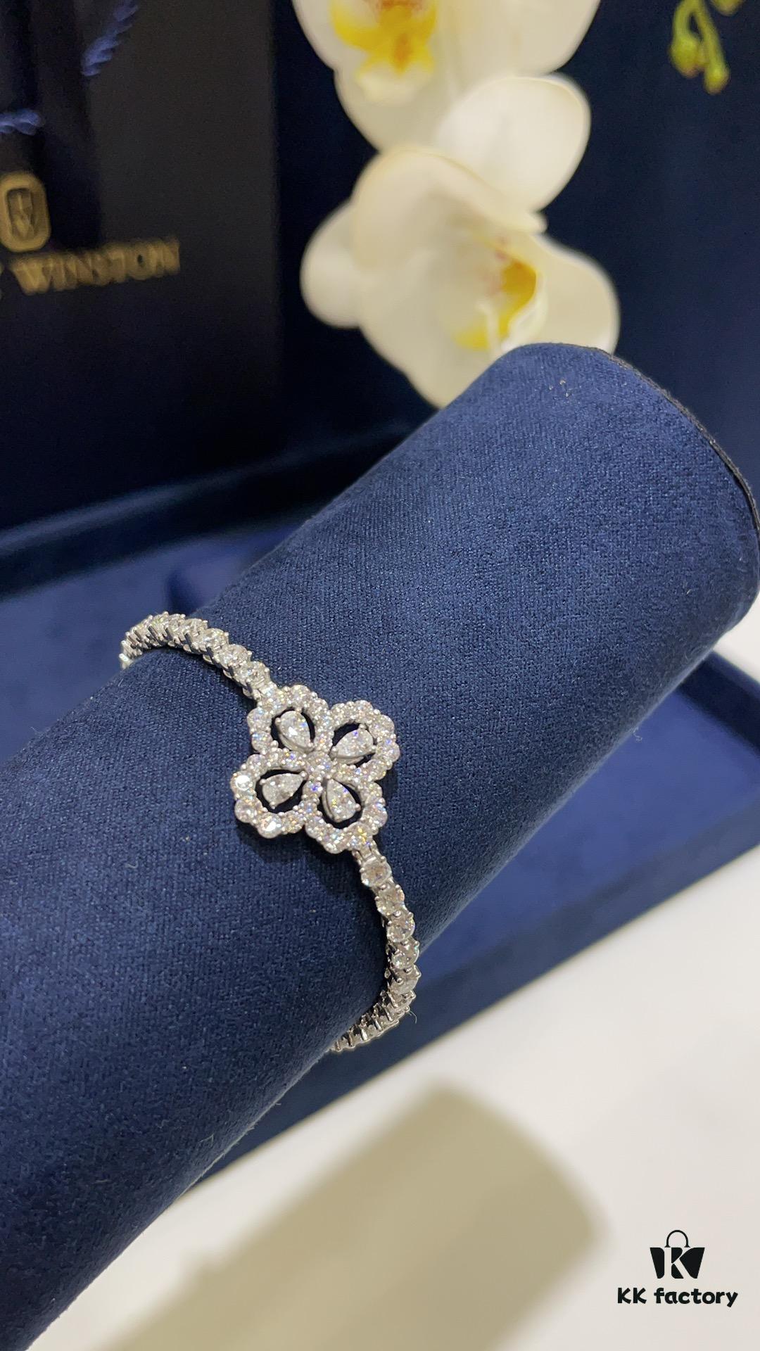 Harry Winston New Arrival Loop Luxury Clover Diamond Bracelet