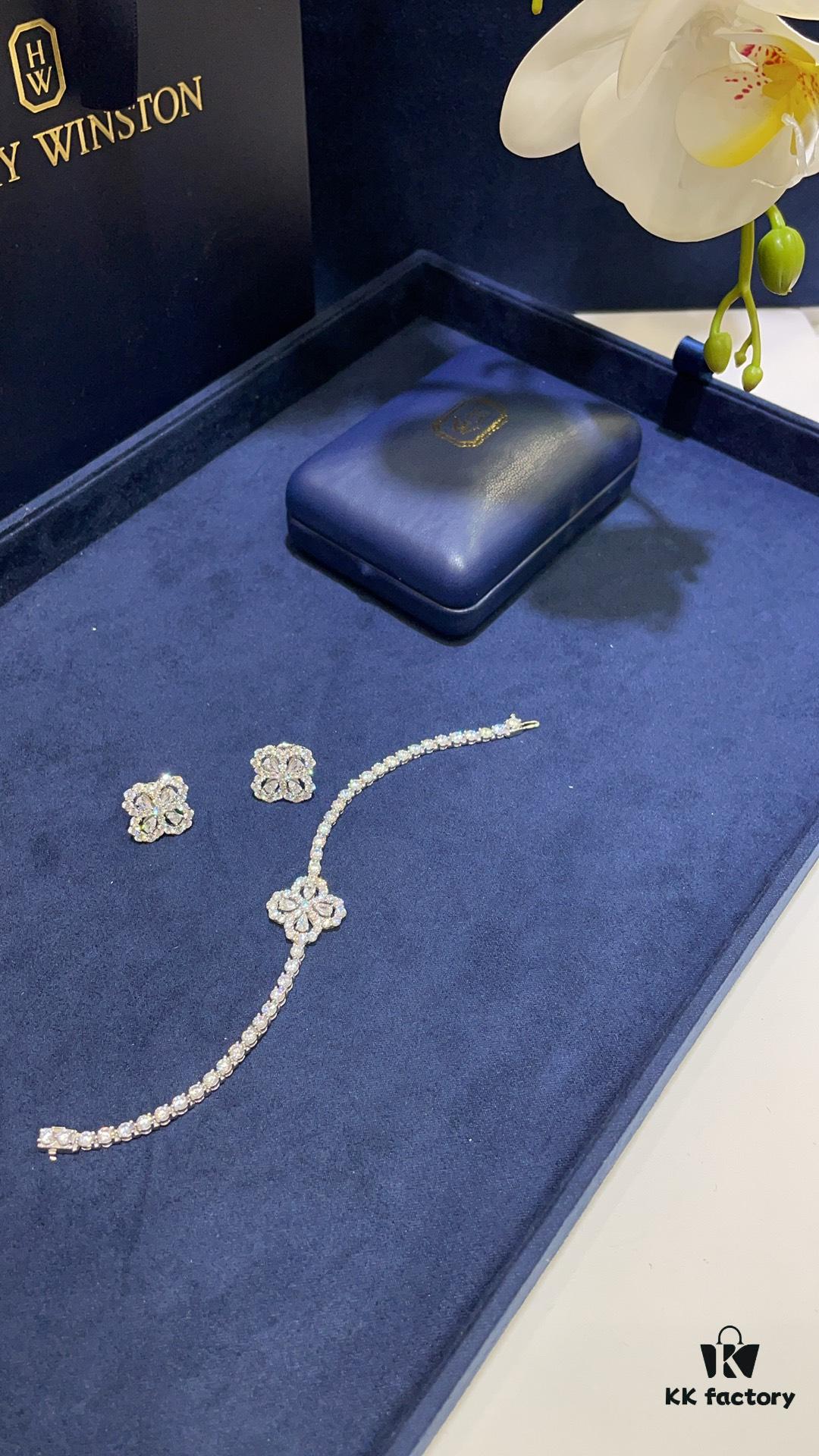 Harry Winston New Arrival Loop Luxury Clover Diamond Bracelet