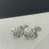 HW Diamond Loop Clover Stud Earrings, ZP Development Version! Crafted in S925 Sterling Silver with Thick Gold Plating