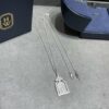HW Harry Winston Birdcage Necklace (Chain Length 45cm + Pendant 3cm), Crafted with Premium Imported High-Carbon Diamonds, Exquisitely Cut and Set in 925 Sterling Silver, Luxurious and Elegant Design, Comfortable to Wear, Brilliant and Stylish