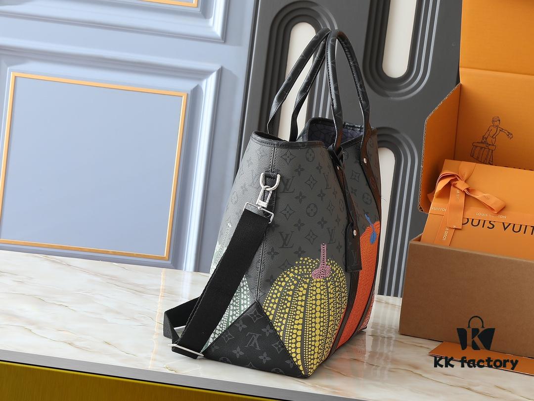 Upgraded Original M46434 Louis Vuitton x Yayoi Kusama Collaboration LV x YK Weekend Tote Bag
