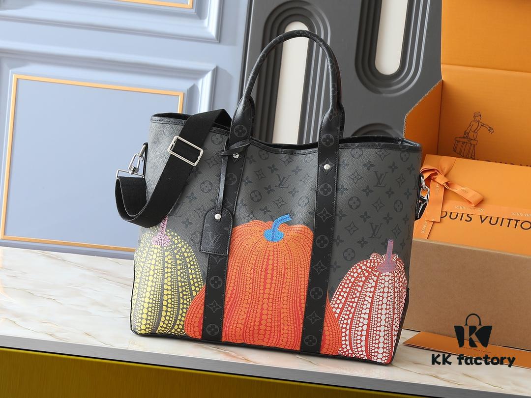 Upgraded Original M46434 Louis Vuitton x Yayoi Kusama Collaboration LV x YK Weekend Tote Bag