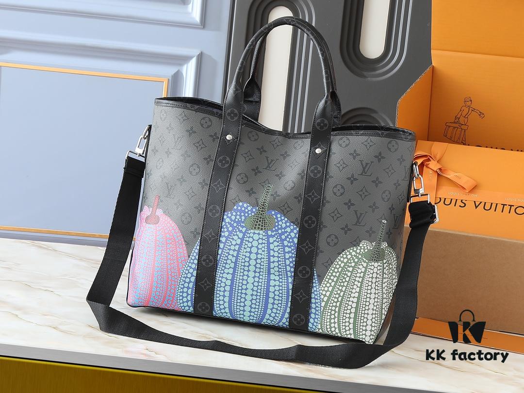 Upgraded Original M46434 Louis Vuitton x Yayoi Kusama Collaboration LV x YK Weekend Tote Bag