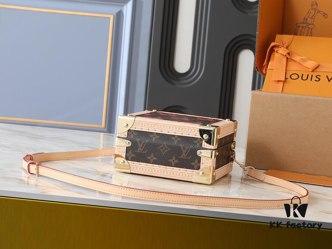 Top Quality Replica Dynamic Chip Dual-Sided Color-Changing Leather M14040 M13127 Mini Square Trunk Bag from Louis Vuitton x Takashi Murakami Collection