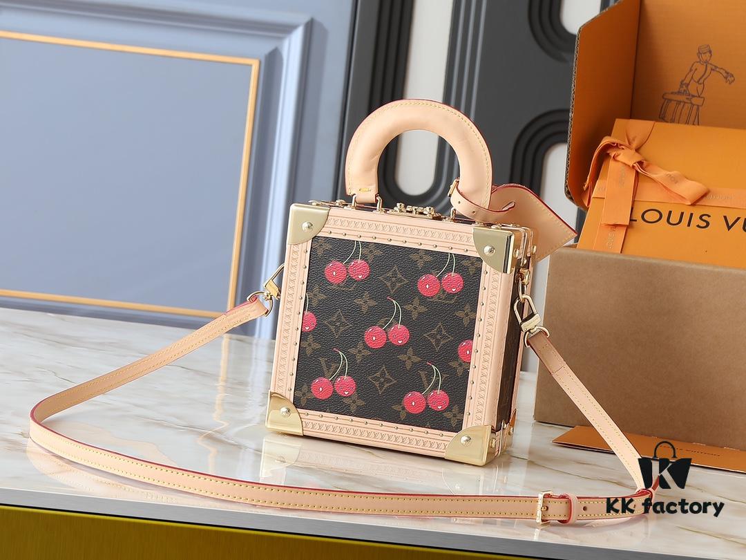 Top Quality Replica Dynamic Chip Dual-Sided Color-Changing Leather M14040 M13127 Mini Square Trunk Bag from Louis Vuitton x Takashi Murakami Collection