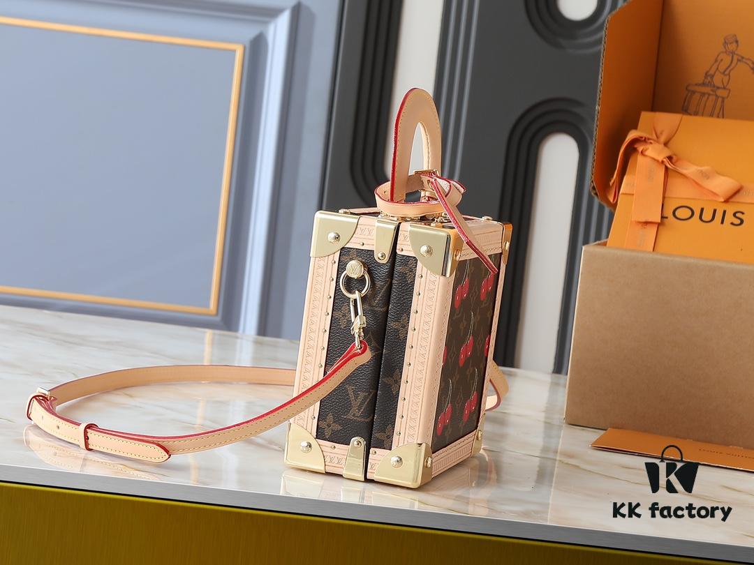 Top Quality Replica Dynamic Chip Dual-Sided Color-Changing Leather M14040 M13127 Mini Square Trunk Bag from Louis Vuitton x Takashi Murakami Collection