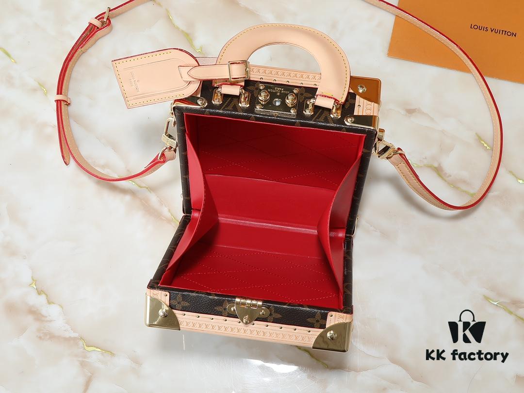 Top Quality Replica Dynamic Chip Dual-Sided Color-Changing Leather M14040 M13127 Mini Square Trunk Bag from Louis Vuitton x Takashi Murakami Collection