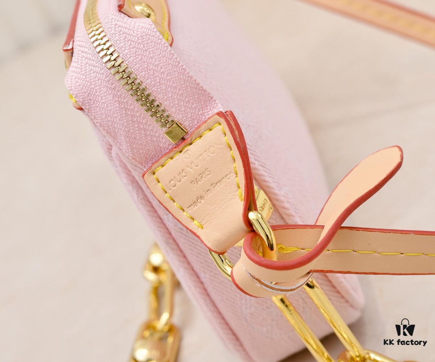 M13404 Denim Coated Canvas Pochette Accessoires Bag