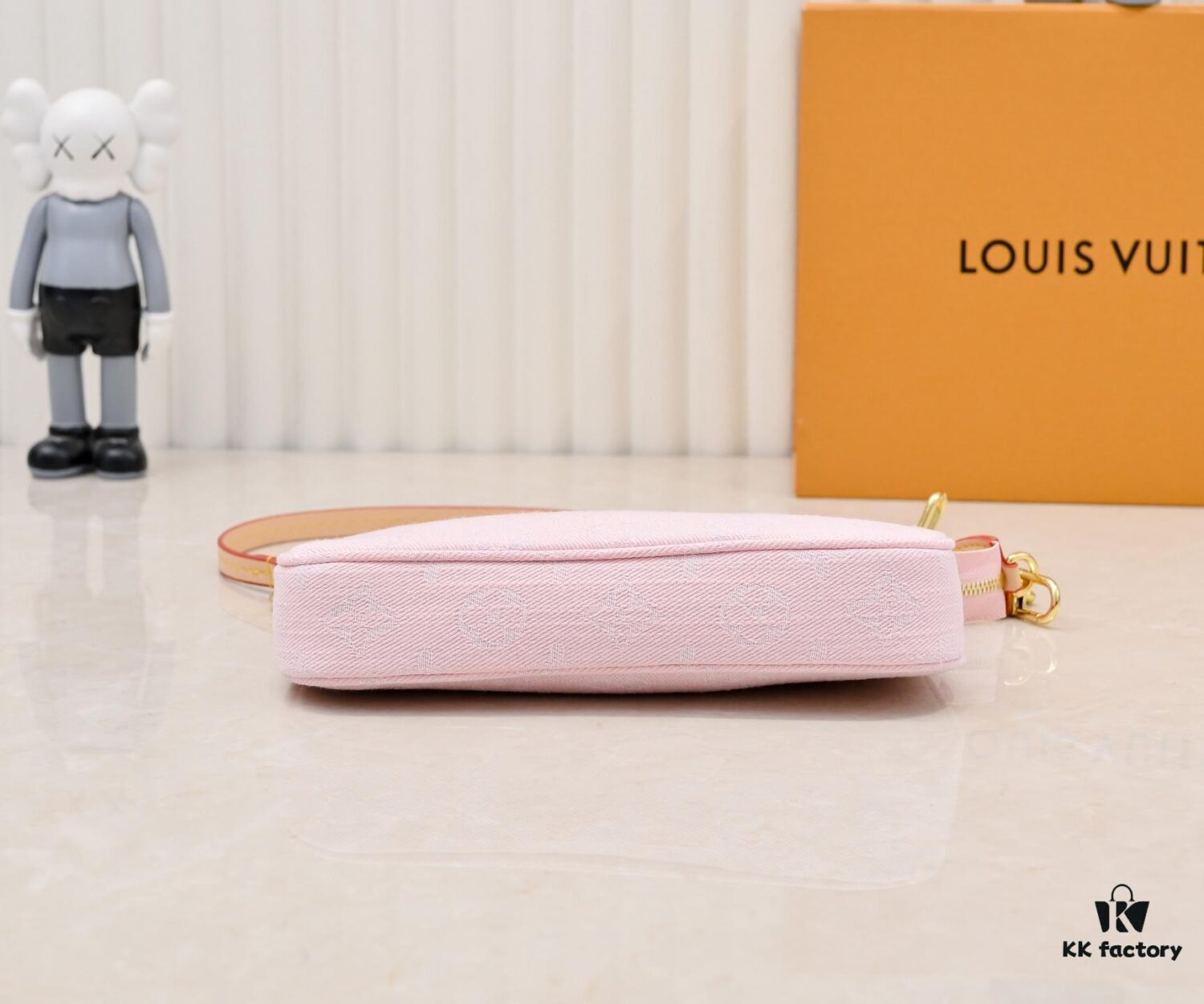 M13404 Denim Coated Canvas Pochette Accessoires Bag