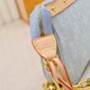 M13404 Denim Coated Canvas Pochette Accessoires Bag with Multicolored Monogram Pattern