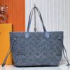 Upgraded Original M40995 Embossed Denim Neverfull Tote Bag💋💋Louis Vuitton New Version of the Iconic Handbag