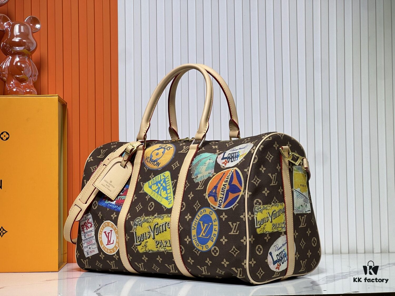 M14736 Keepall Bandoulière 45 Travel Bag in Monogram Dune Fabric