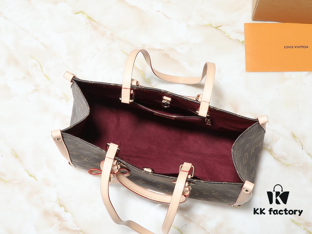 Upgraded Original M13079 Louis Vuitton x Takashi Murakami Re-Edition Series OnTheGo Medium Handbag