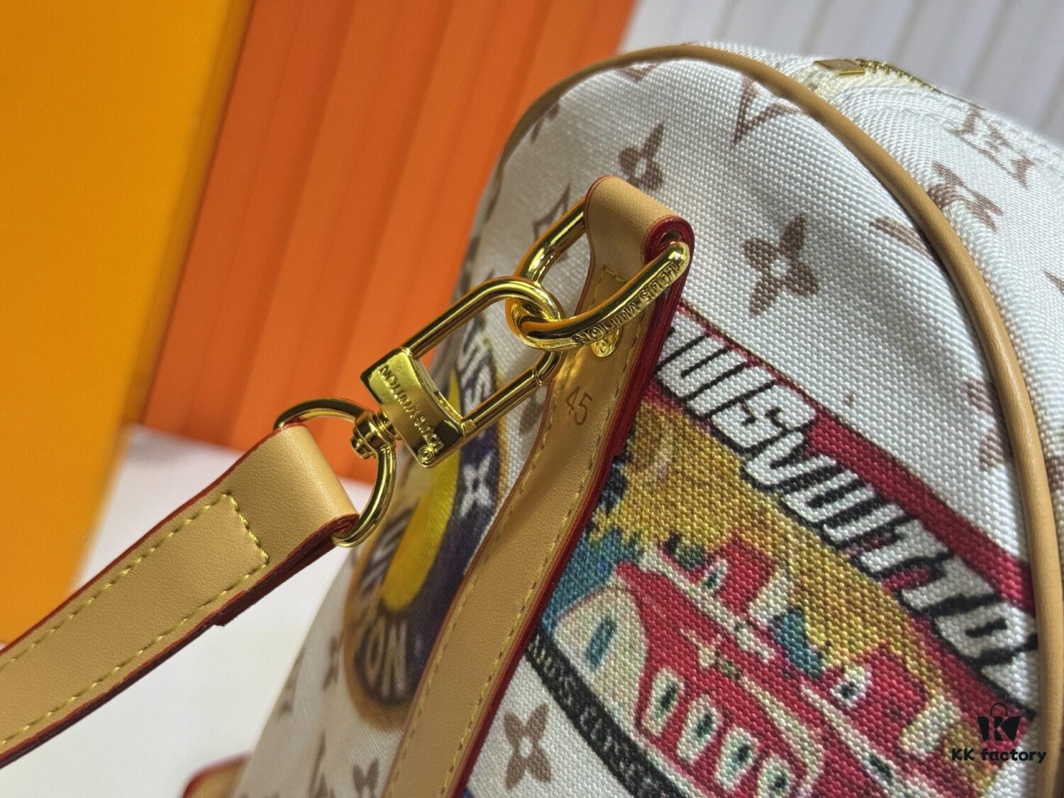 M14736 Keepall Bandoulière 45 Travel Bag in Monogram Dune Fabric