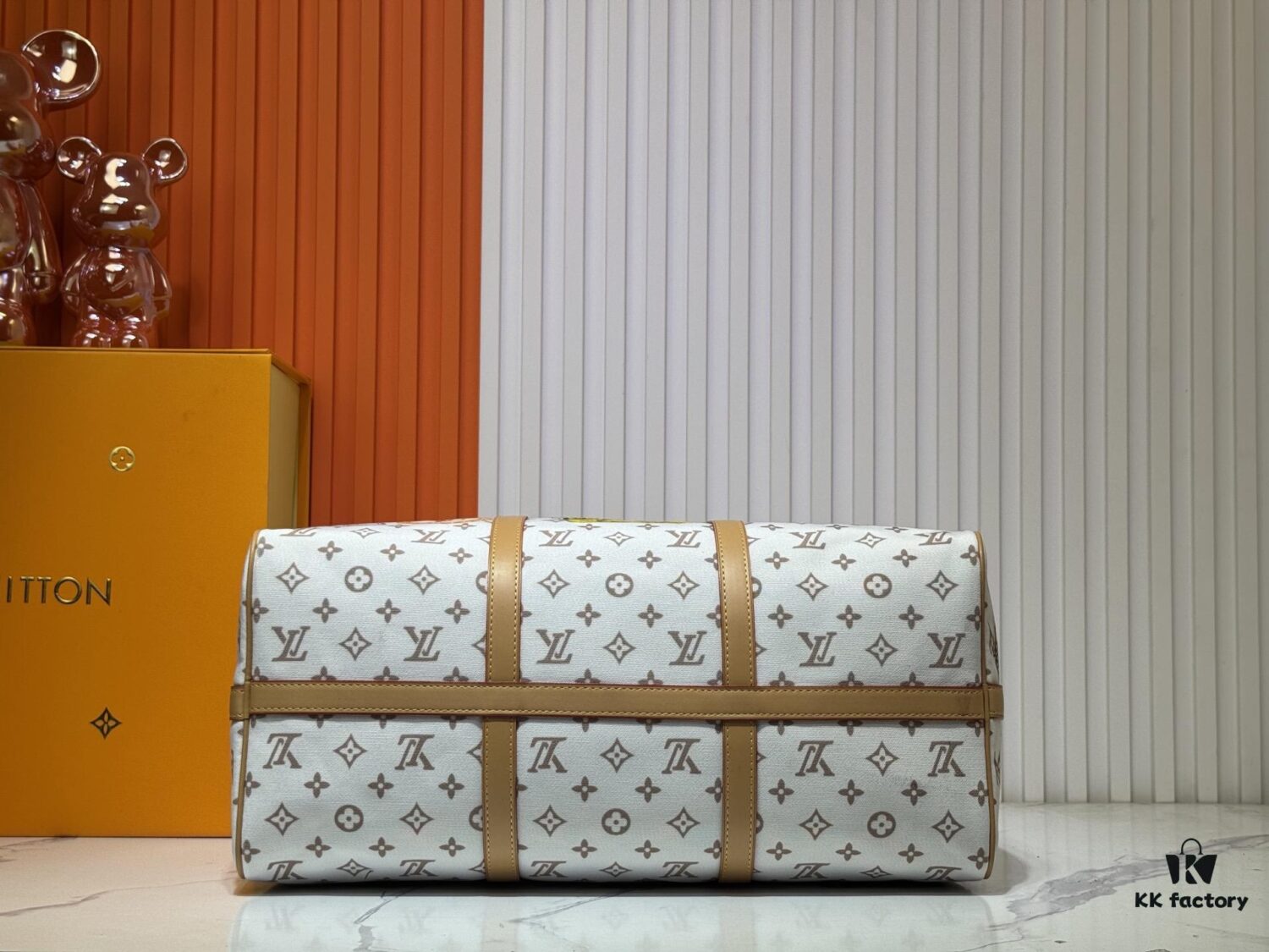 M14736 Keepall Bandoulière 45 Travel Bag in Monogram Dune Fabric