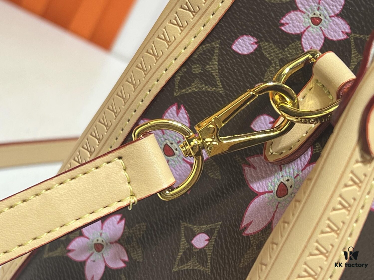 Upgraded Original M13079 Cherry Blossom Louis Vuitton x Takashi Murakami Reissue Collection OnTheGo Medium Tote Bag