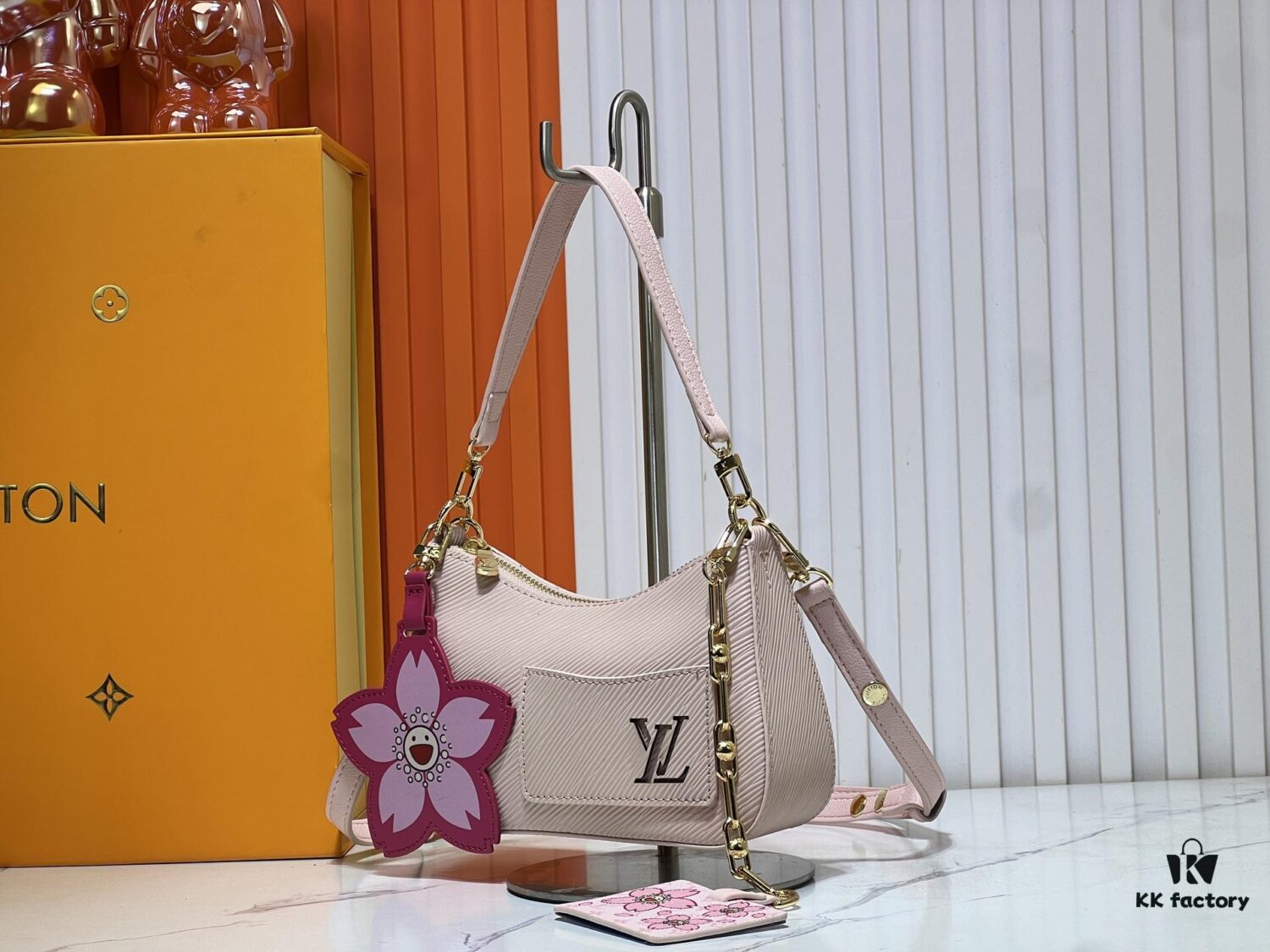 Upgraded Original M13101 Marellini Handbag in Epi Grained Leather with Shining Hardware