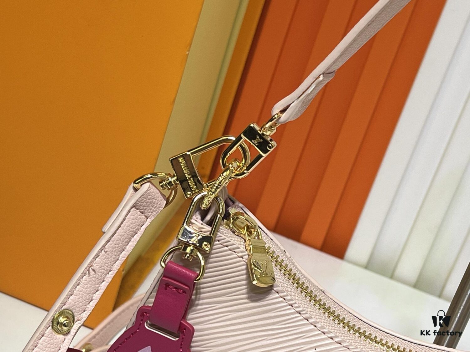 Upgraded Original M13101 Marellini Handbag in Epi Grained Leather with Shining Hardware