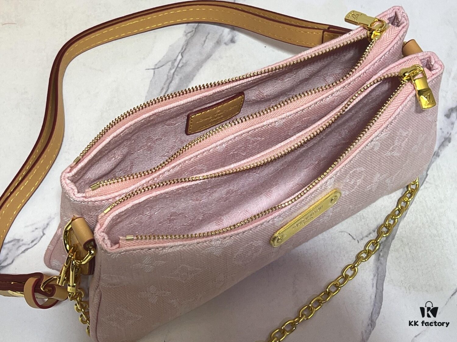 M83532 M14159 Pink Denim Monogram New Denim Liv Pochette