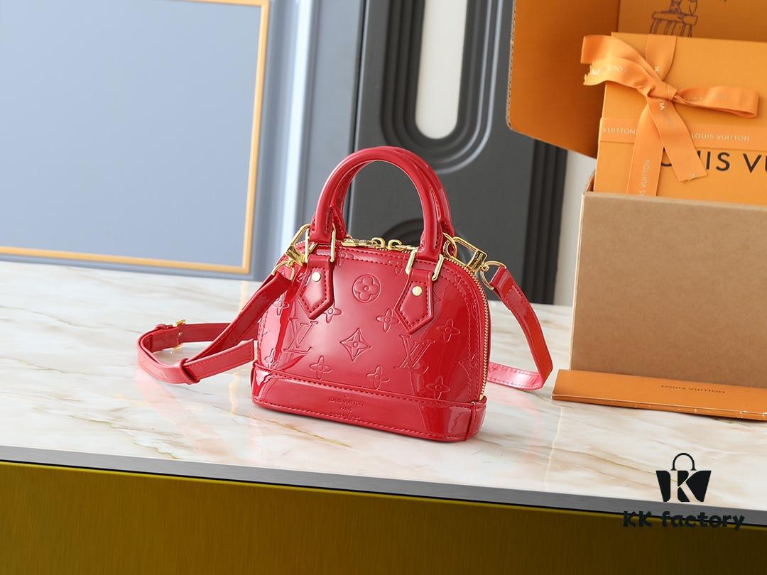 Upgraded Original Fan Bingbing's Same Style Vernis Leather Series M82717 M91606 M93595 Alma BB Handbag