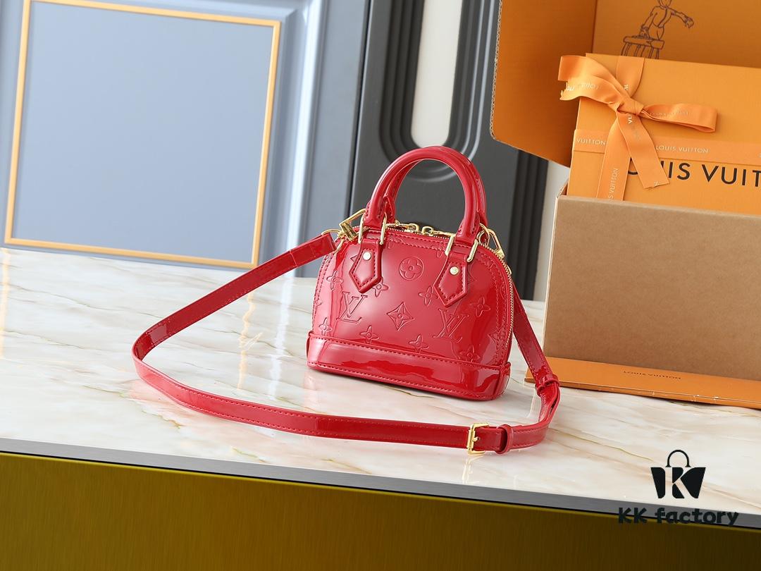 Upgraded Original Fan Bingbing's Same Style Vernis Leather Series M82717 M91606 M93595 Alma BB Handbag